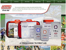 Tablet Screenshot of colemanfirstaid.com